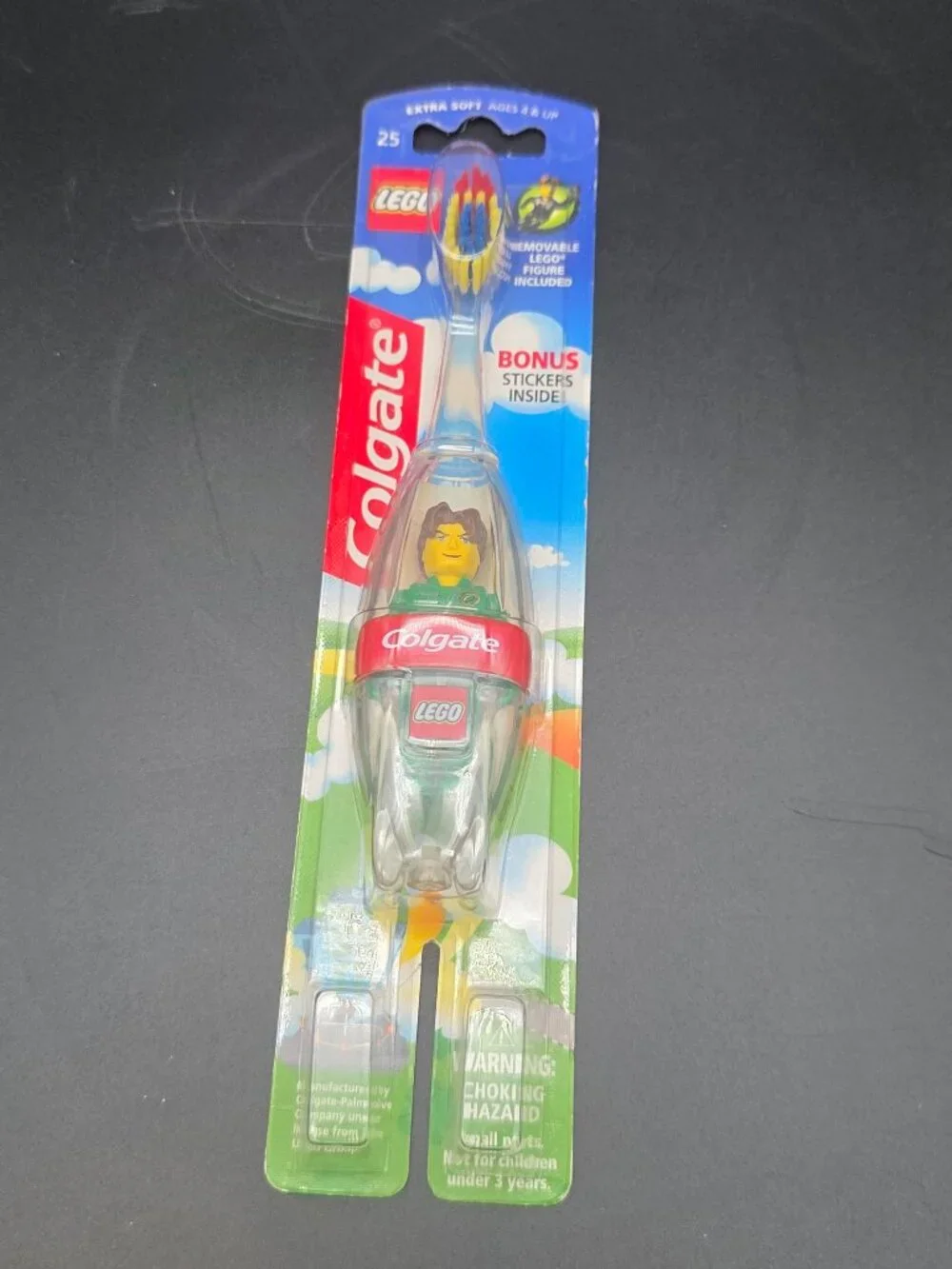 2002 Colgate LEGO toothbrush Yellow/Blue variant Brand NEW Sealed